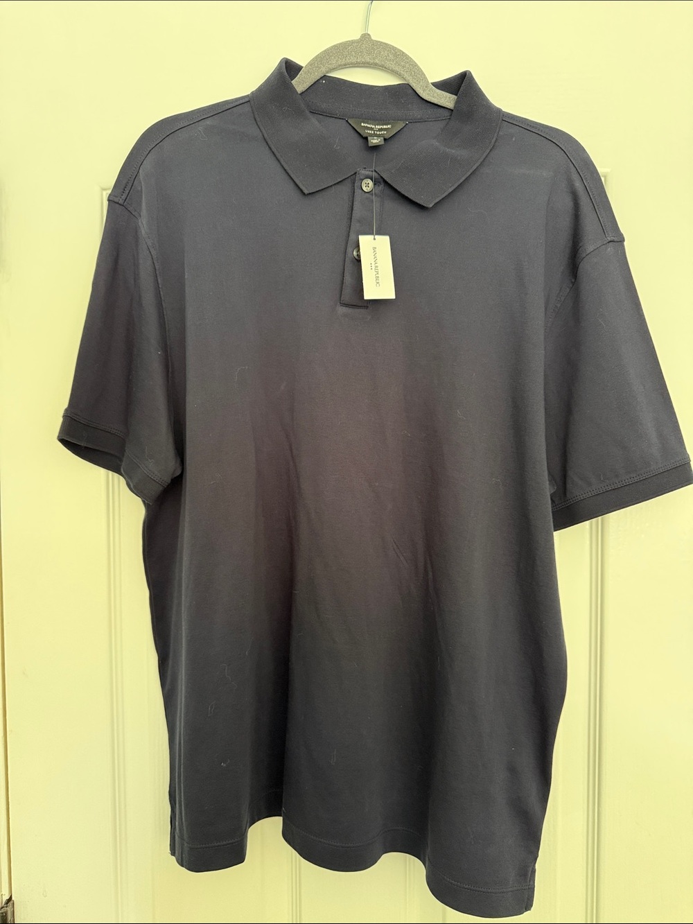 Banana Republic Men’s Luxe Touch Black Polo Shirt